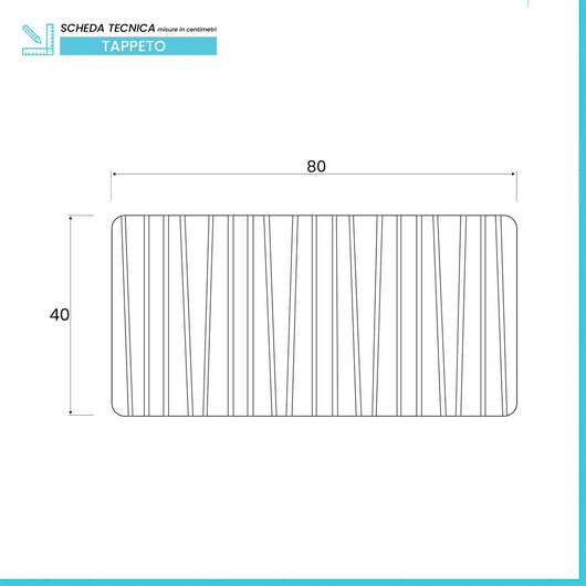 Pedana Antiscivolo per Doccia o Vasca 40 x 80 in Plastica
