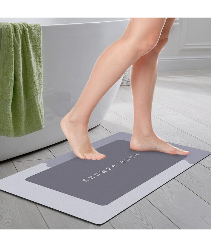Tappetino Da Bagno Antiscivolo Assorbente Diatomite Casa Cucina Camera 40x60 Cm         