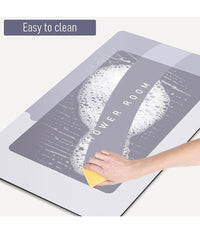 Tappetino Da Bagno Antiscivolo Assorbente Diatomite Casa Cucina Camera 40x60 Cm         