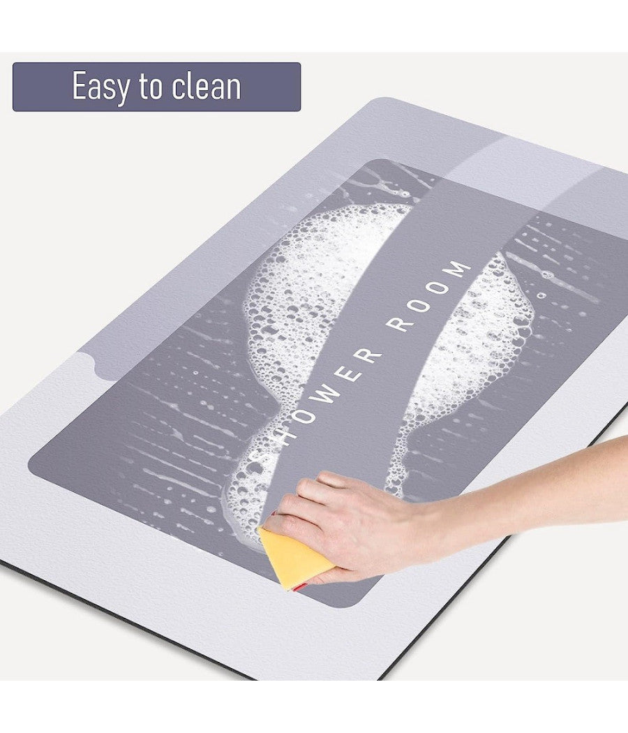 Tappetino Da Bagno Antiscivolo Assorbente Diatomite Casa Cucina Camera 40x60 Cm         