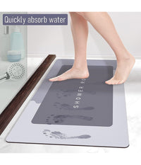 Tappetino Da Bagno Antiscivolo Assorbente Diatomite Casa Cucina Camera 40x60 Cm         