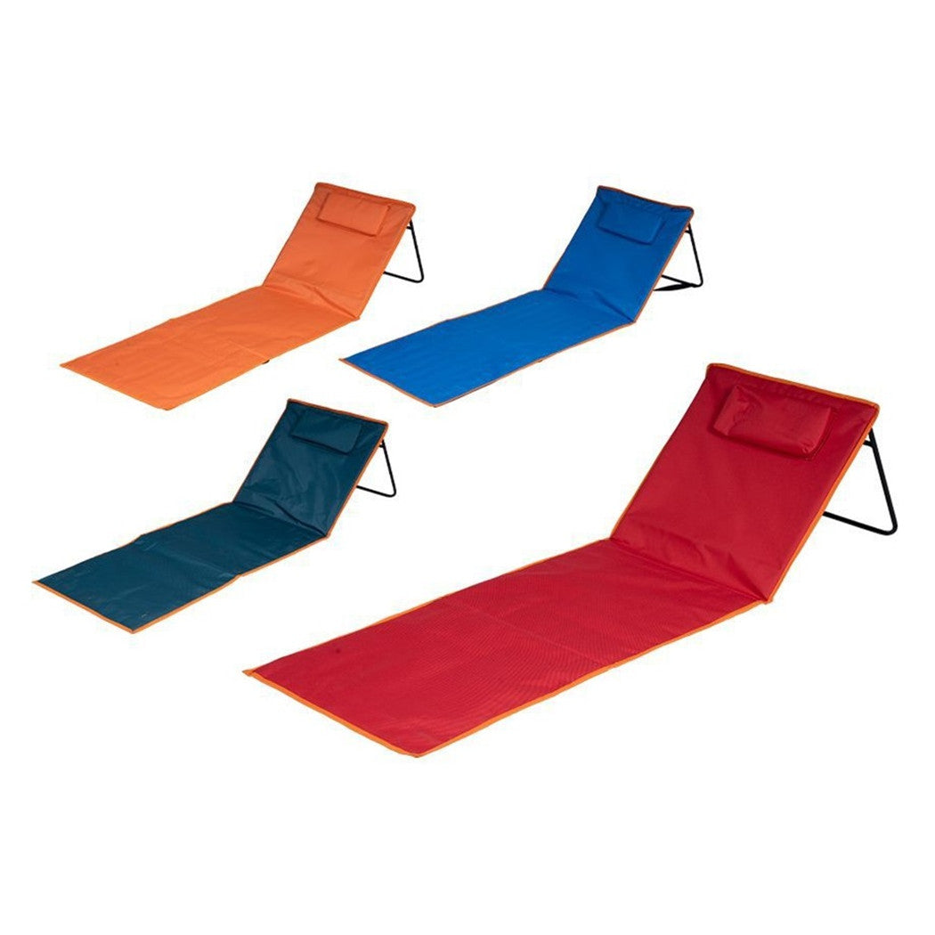 Trade Shop - Tappetino Da Spiaggia 160x53cm Pieghevole Stuoia Prendisole Con Cuscino 4 Colori 6624013 -