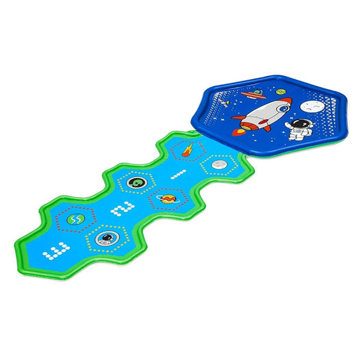 Trade Shop - Tappetino Gonfiabile Con Fontana Spruzzi Base Spaziale 335x150cm Adventure 52571 -