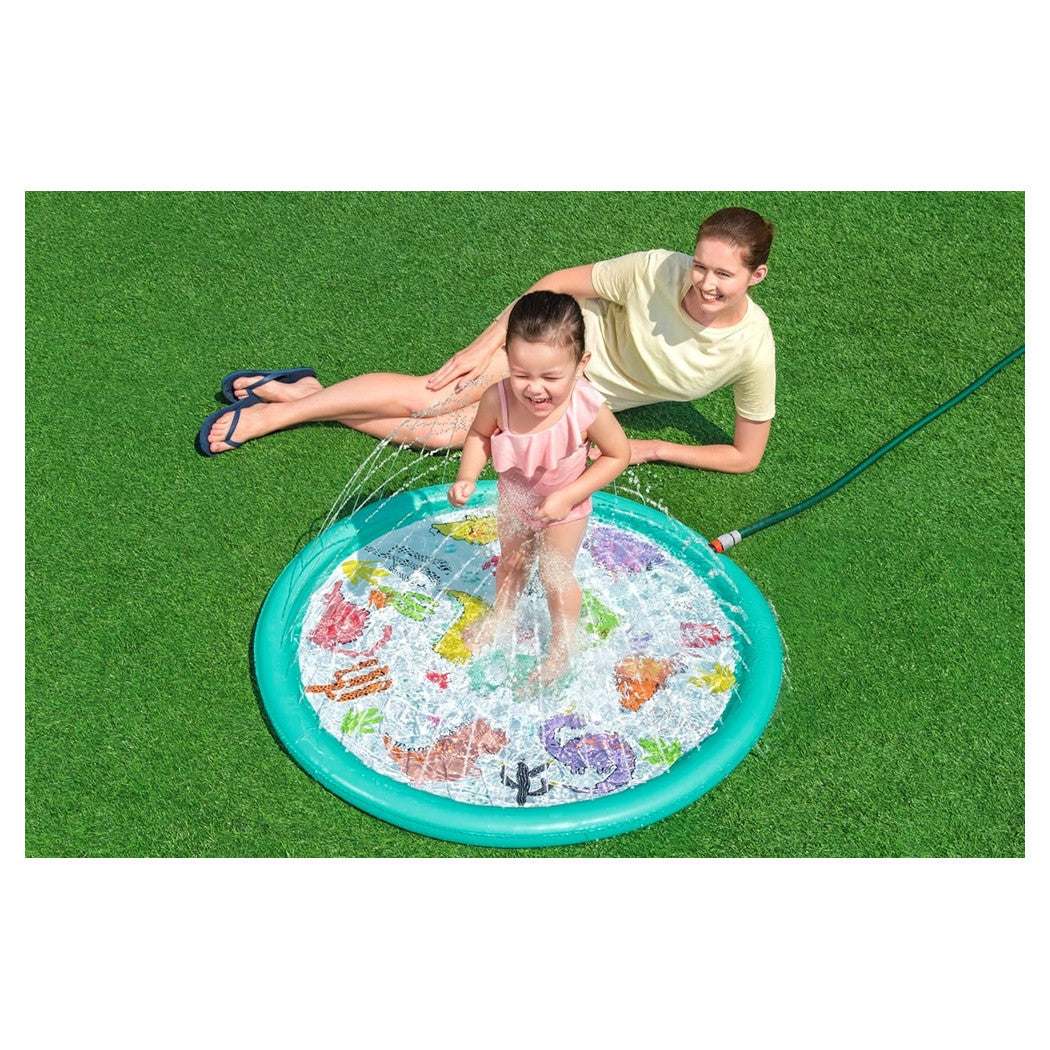 Trade Shop - Tappetino Gonfiabile Dinosauri Spruzzi Desert Dino Da 48"/122cm +2 Anni Giardino 52698 -