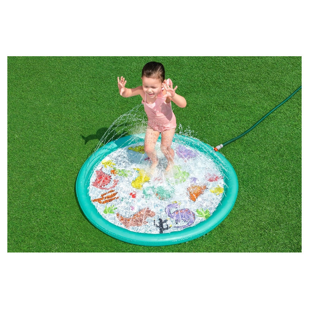 Trade Shop - Tappetino Gonfiabile Dinosauri Spruzzi Desert Dino Da 48"/122cm +2 Anni Giardino 52698 -