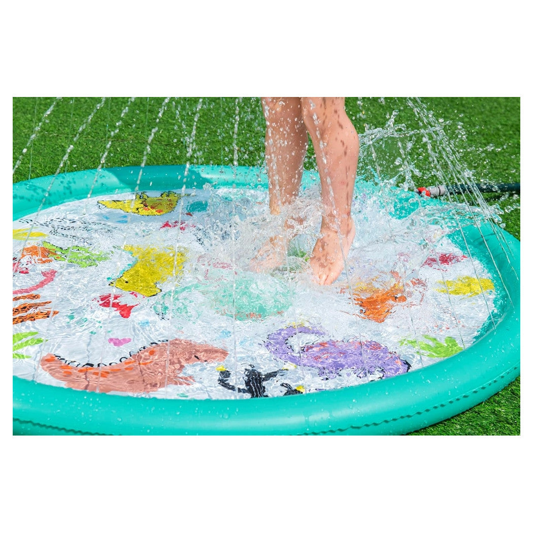 Trade Shop - Tappetino Gonfiabile Dinosauri Spruzzi Desert Dino Da 48"/122cm +2 Anni Giardino 52698 -