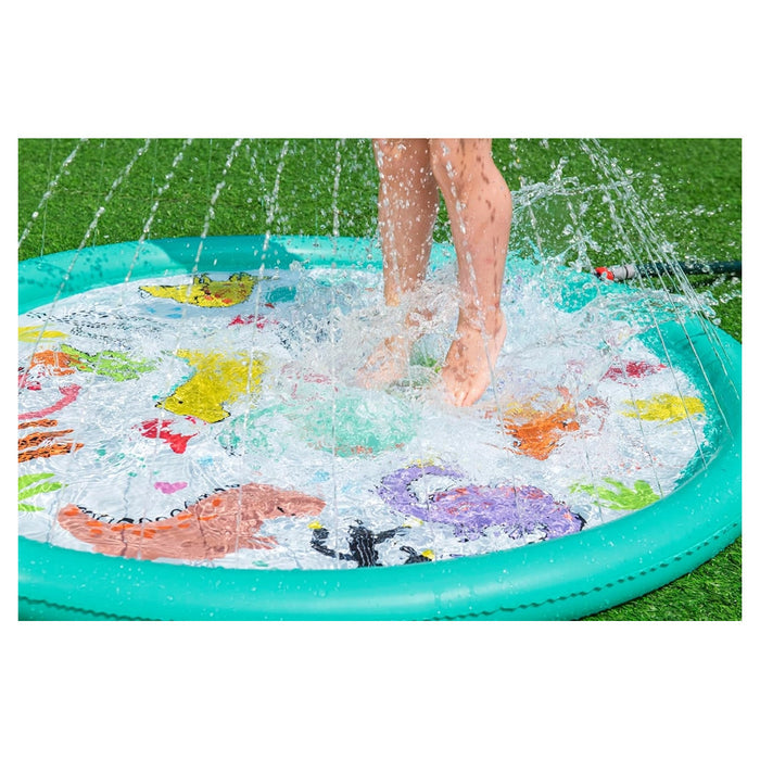 Trade Shop - Tappetino Gonfiabile Dinosauri Spruzzi Desert Dino Da 48"/122cm +2 Anni Giardino 52698 -