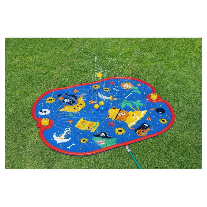 Trade Shop - Tappetino Gonfiabile Pirata Spruzzi Pirate Paraside 170x140cm +2 Anni Giardino 52725 -