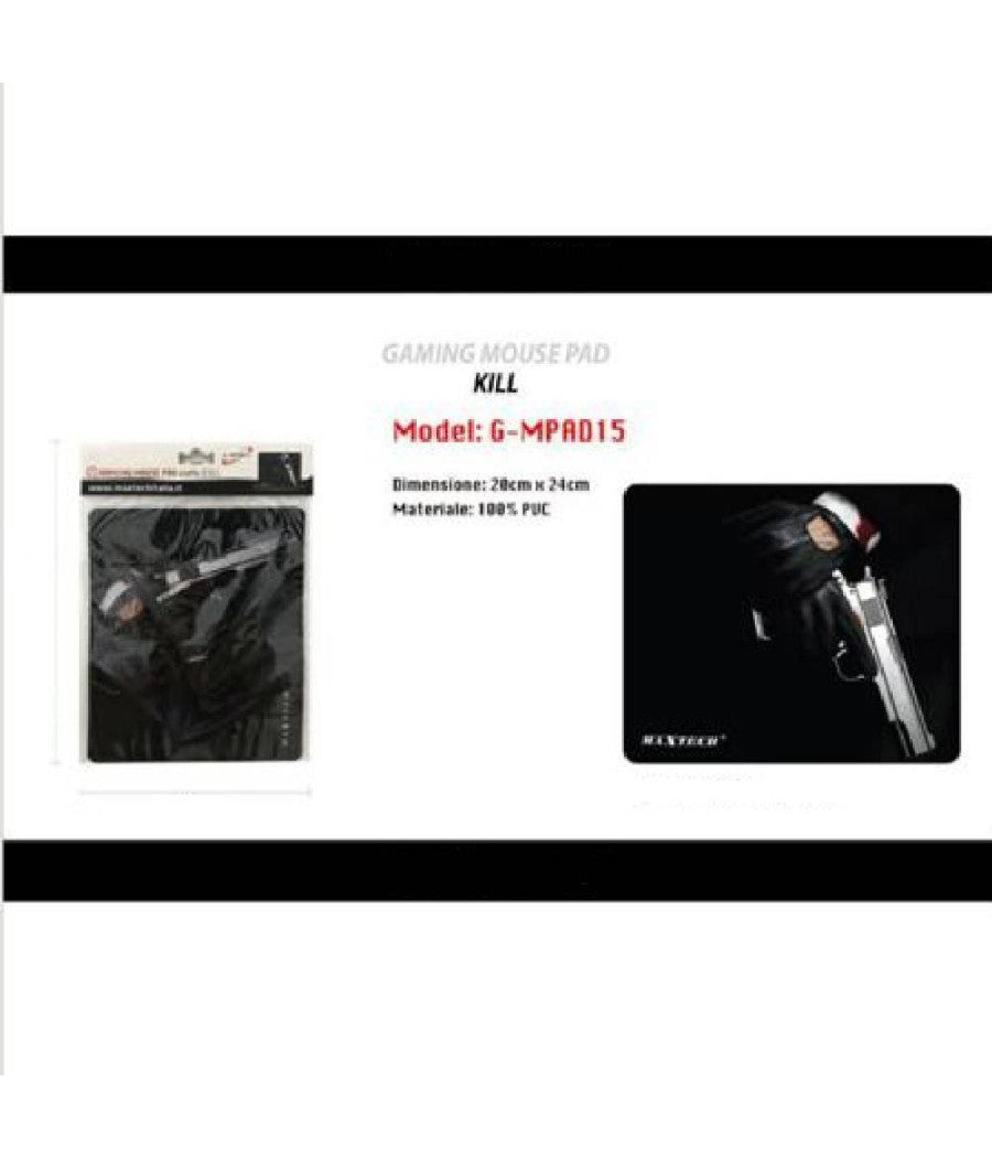 Tappetino Laptop Poggiapolso Tappeto Pc Gaming Mouse Pad 100% Pvc G-mpad15 Maxtech         