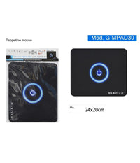 Tappetino Mouse Antiscivolo Tappeto Gaming Pad Sfondo Tasto Accensione G-mpad30         