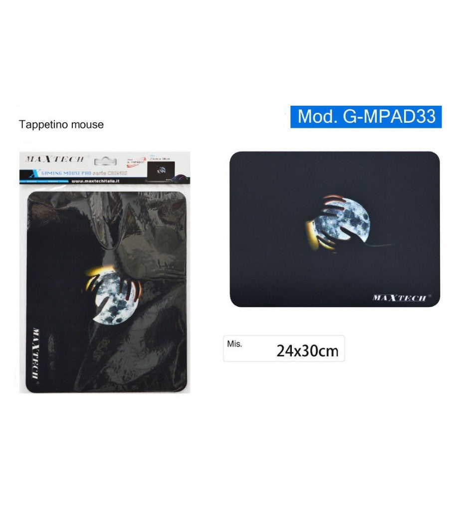 Tappetino Mouse Pad Gaming Tappeto Per Pc Luna Tra Le Mani Antiscivolo G-mpad33         
