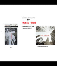 Tappetino Mouse Pad Tappeto Poggiapolso Gaming Serie Sky Cielo Pc Maxtech G-mpad10         