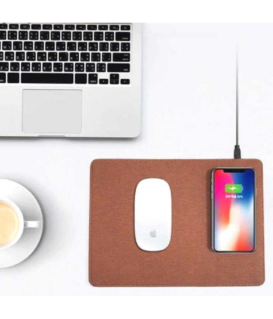 Tappetino Per Mouse 2in1 Con Caricatore Ricarica Wireless 10w Incorporata Q-t138         