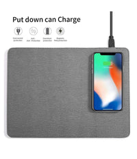 Tappetino Per Mouse 2in1 Con Caricatore Ricarica Wireless 10w Incorporata Q-t138         