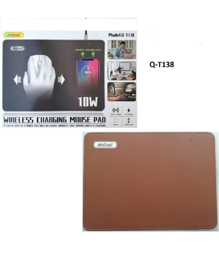 Tappetino Per Mouse 2in1 Con Caricatore Ricarica Wireless 10w Incorporata Q-t138         