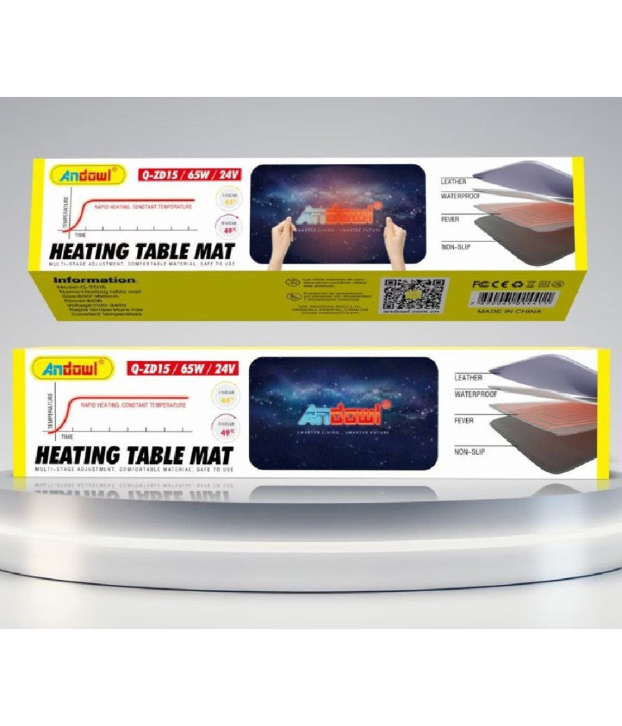 Tappetino Per Mouse In Pelle Riscaldato Multistadio Q-zd15 65 W Xl 600 X 360 Mm         