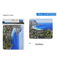 Tappetino Per Mouse Pad Gaming Tappeto Poggiapolso Paesaggio Costiero G-mpad25         