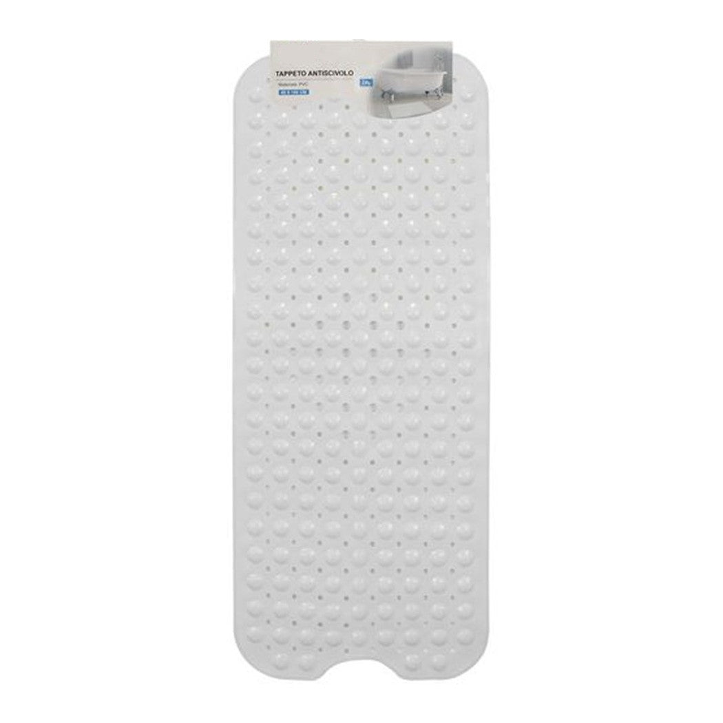 Trade Shop - Tappetino Per Vasca Antiscivolo 100 X 40 Cm Tappeto Doccia In Pvc 79738 Bianca -