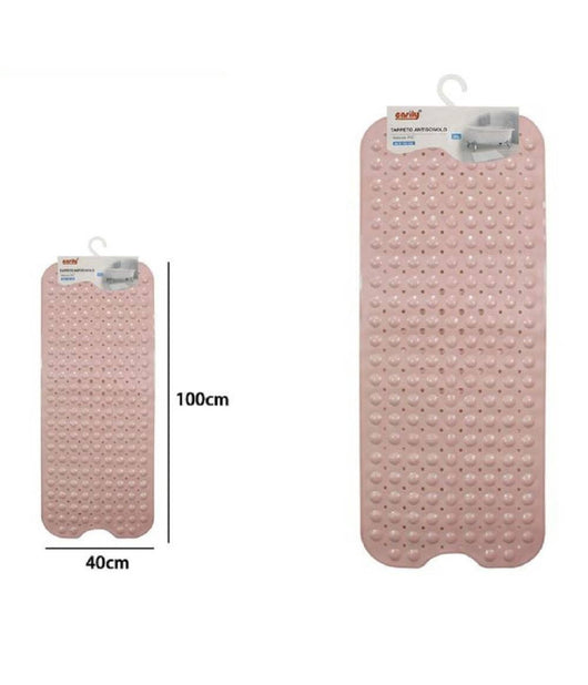 Tappetino Per Vasca Antiscivolo 100 X 40 Cm Tappeto Doccia In Pvc 79739 Rosa         
