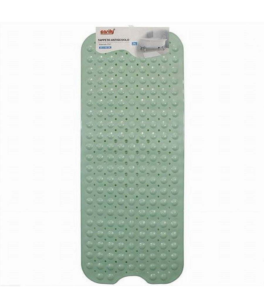 Tappetino Per Vasca Antiscivolo 100 X 40 Cm Tappeto Doccia In Pvc 79740 Verde         