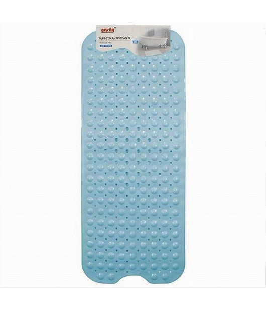 Tappetino Per Vasca Antiscivolo 100 X 40 Cm Tappeto Doccia In Pvc 79742 Azzurro         