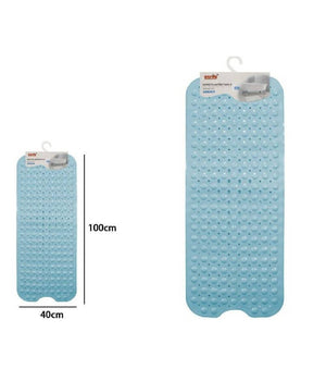 Tappetino Per Vasca Antiscivolo 100 X 40 Cm Tappeto Doccia In Pvc 79742 Azzurro         