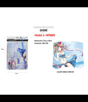 Tappetino Poggiapolso Tappeto Pc Gaming Mouse Pad Ragazza Cartoni Giveme Maxtech G-mpad09         