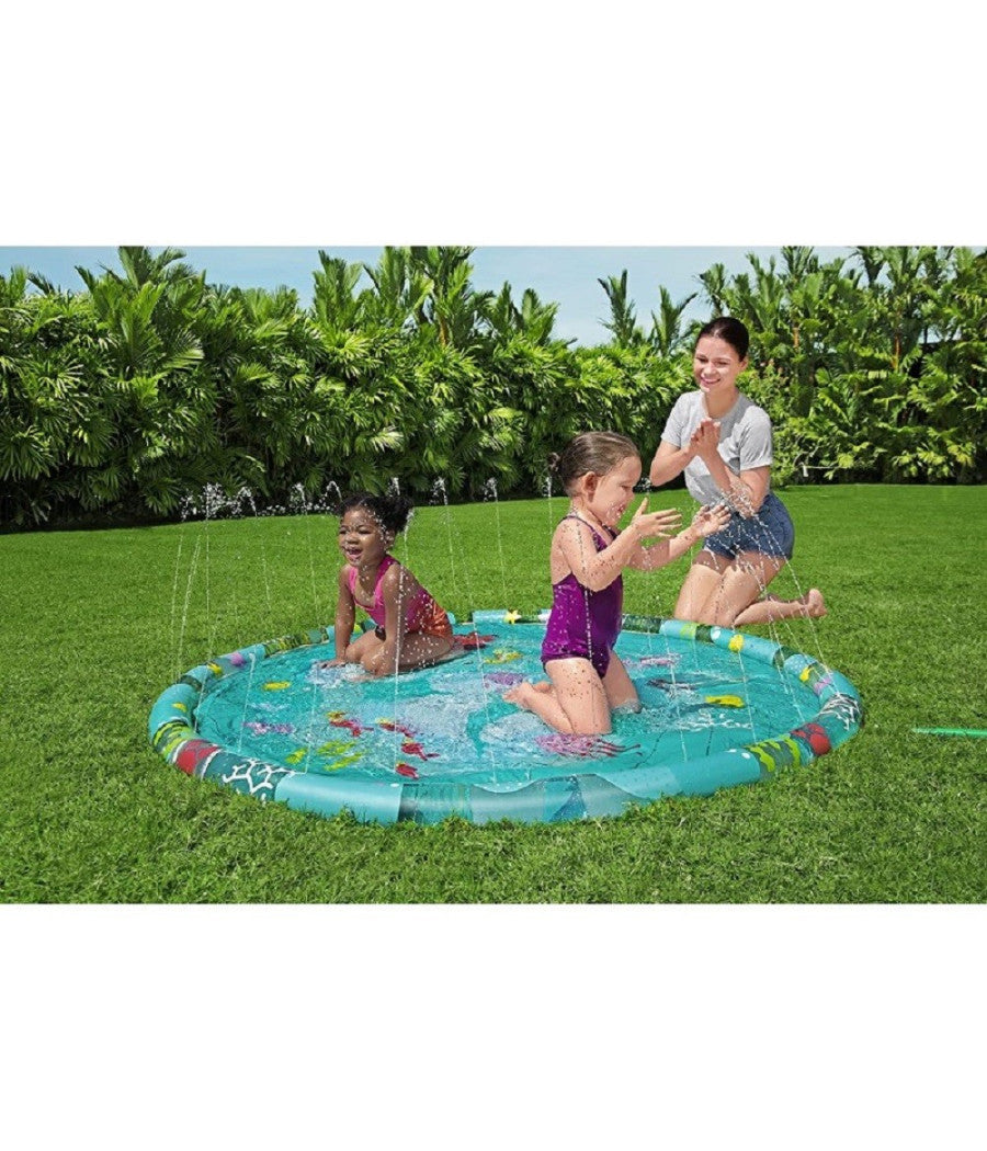 Tappetino Splash Con Getti D'acqua Effetto Fontana Fondale Marino 165 Cm 52487         