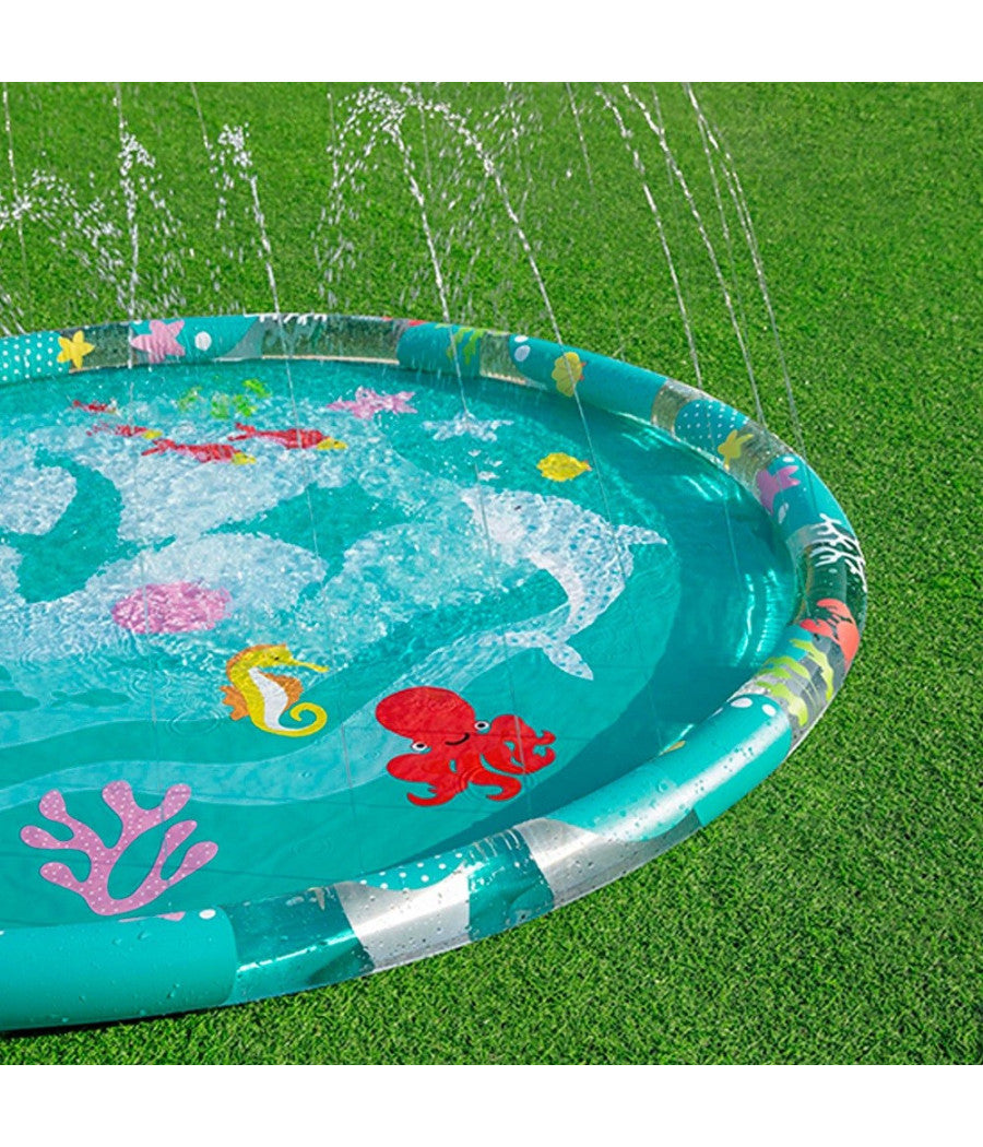 Tappetino Splash Con Getti D'acqua Effetto Fontana Fondale Marino 165 Cm 52487         
