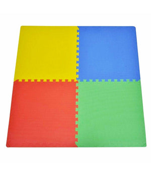 Tappetino Tappeto Puzzle Maxi Colorati Gioco Bambino Set 4pz 60x60cm Gomma Eva         