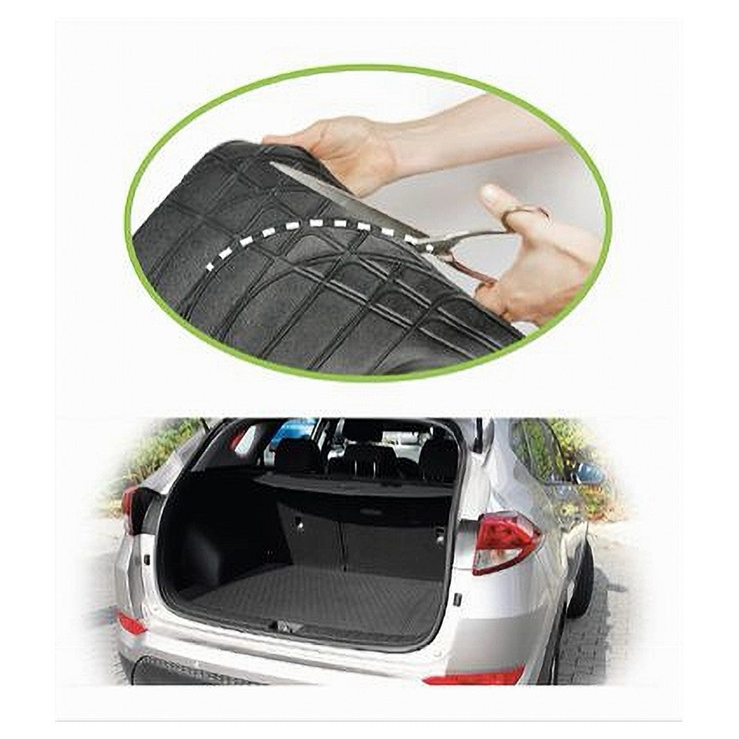Tappetino Universale Per Baule Cofano Bagagliaio Auto Ritagliabile Pvc Mats-12         