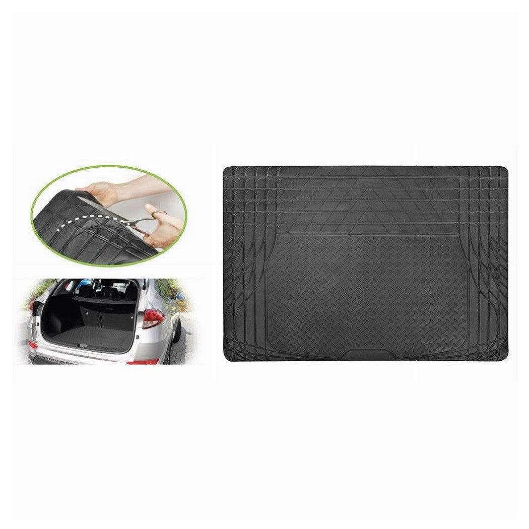 Tappetino Universale Per Baule Cofano Bagagliaio Auto Ritagliabile Pvc Mats-12         