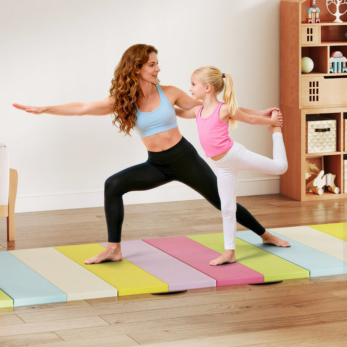 Tappetino da ginnastica trifoglio per stretching muscolare-Tappetino da allenamento portatile e leggero in pelle PU Colorato 1