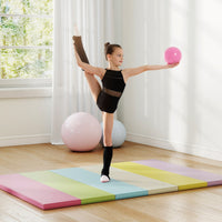 Tappetino da ginnastica trifoglio per stretching muscolare-Tappetino da allenamento portatile e leggero in pelle PU Colorato 1