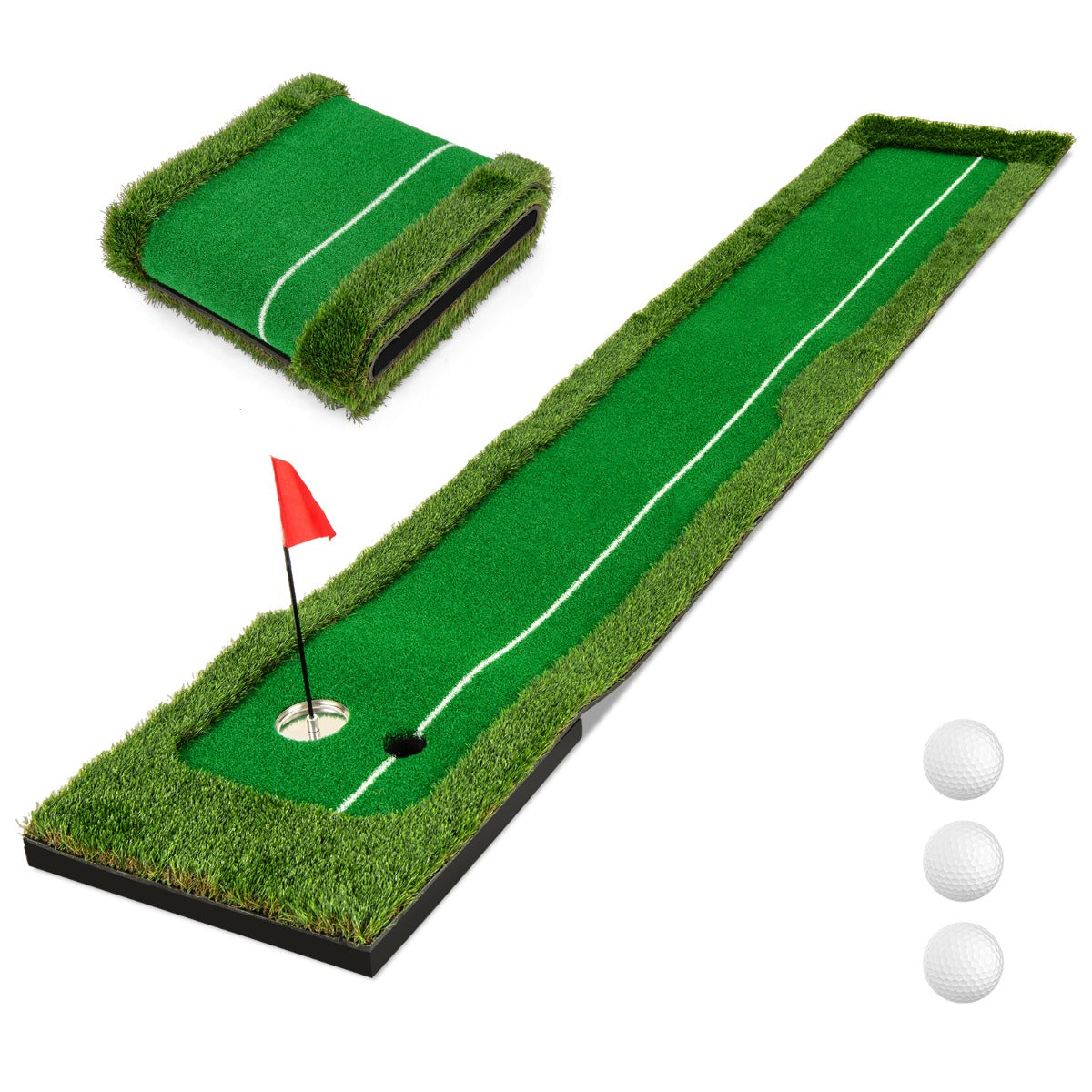 Tappetino da golf per interno ed esterno, Tappeto di pratica da golf con erba sintetica Verde-Golf