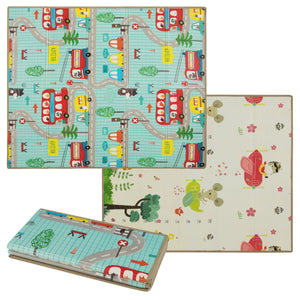 Tappetino doppia faccia di neonati e bambini in schiuma XPE impermeabile, Tappetino pieghevole per bambini 178 ¡Á 148 cm-Tappetini da gioco