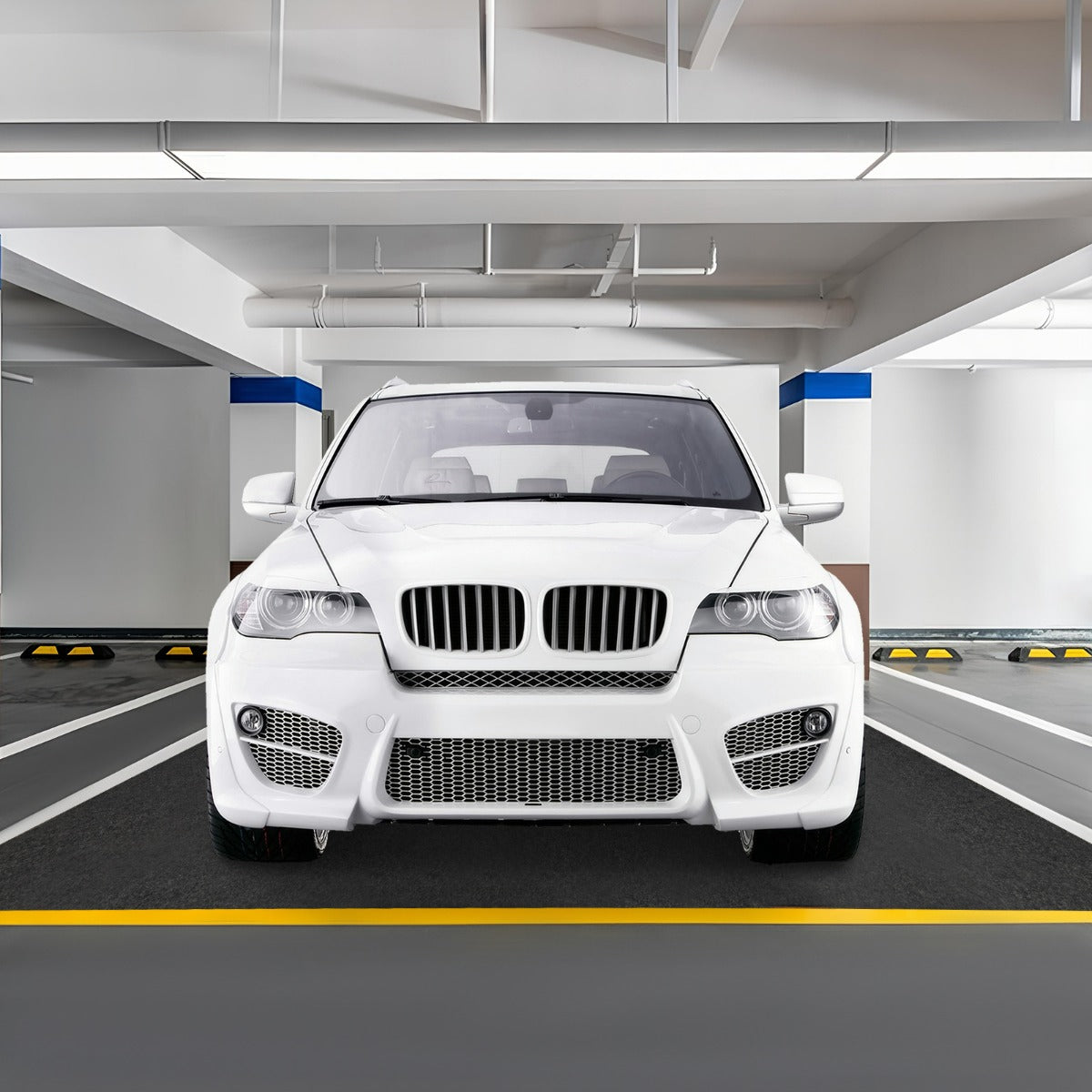 Tappetino per pavimento garage 180 x 150 CM, Tappeto per pavimento riutilizzabile e lavabile Grigio-Accessori per veicoli