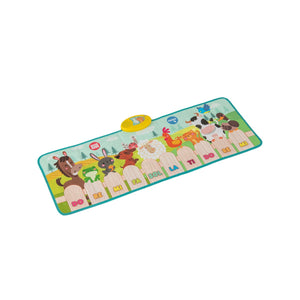 Tappetino per pianoforte con suoni di fattoria con animali e 10 tasti di pianoforte, Tappetino musicale per bambini Colorato-Divertimenti musicali
