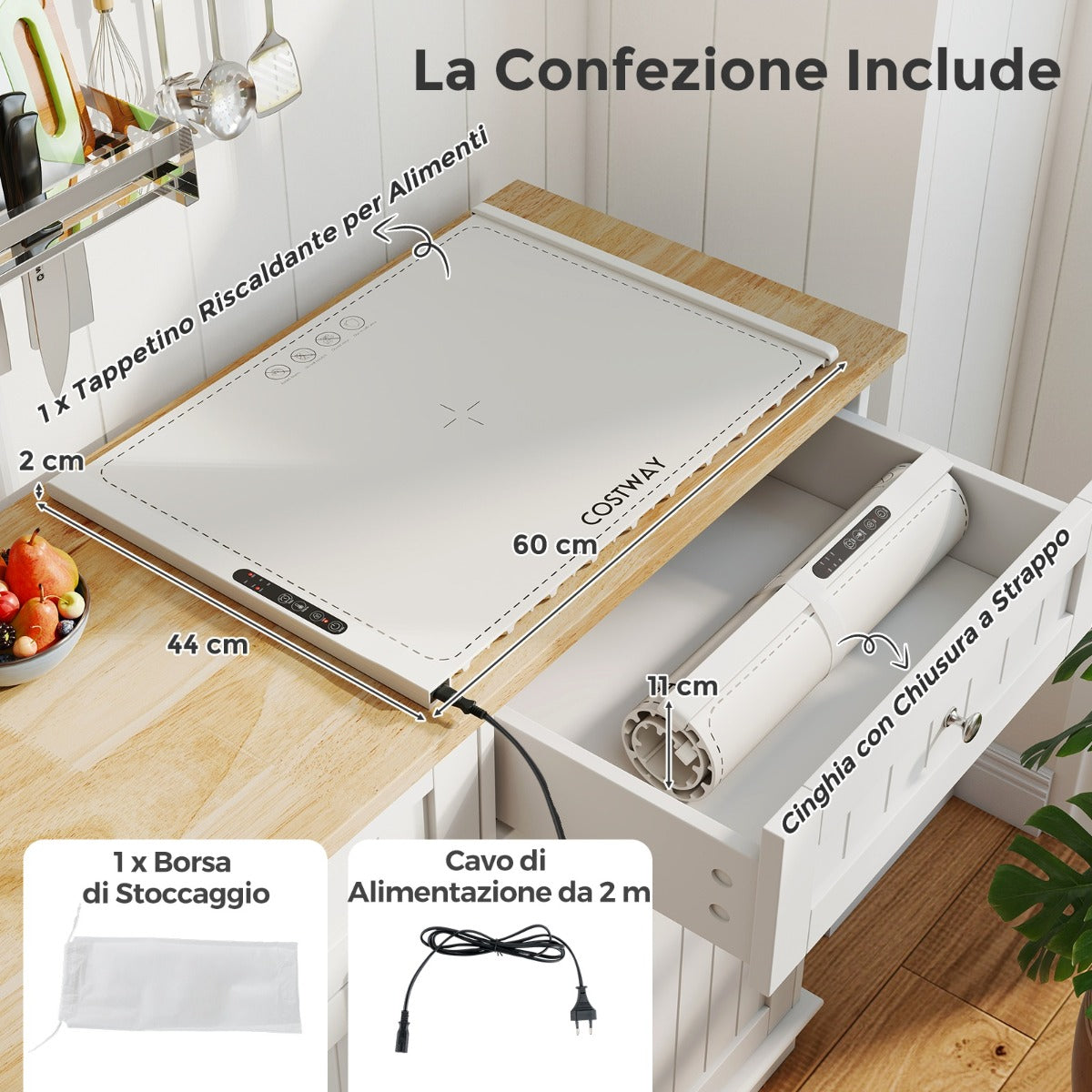 Tappetino riscaldante elettrico per alimenti tappetino in silicone arrotolabile-Tappetino riscaldante elettrico per alimenti per bambini per buffet