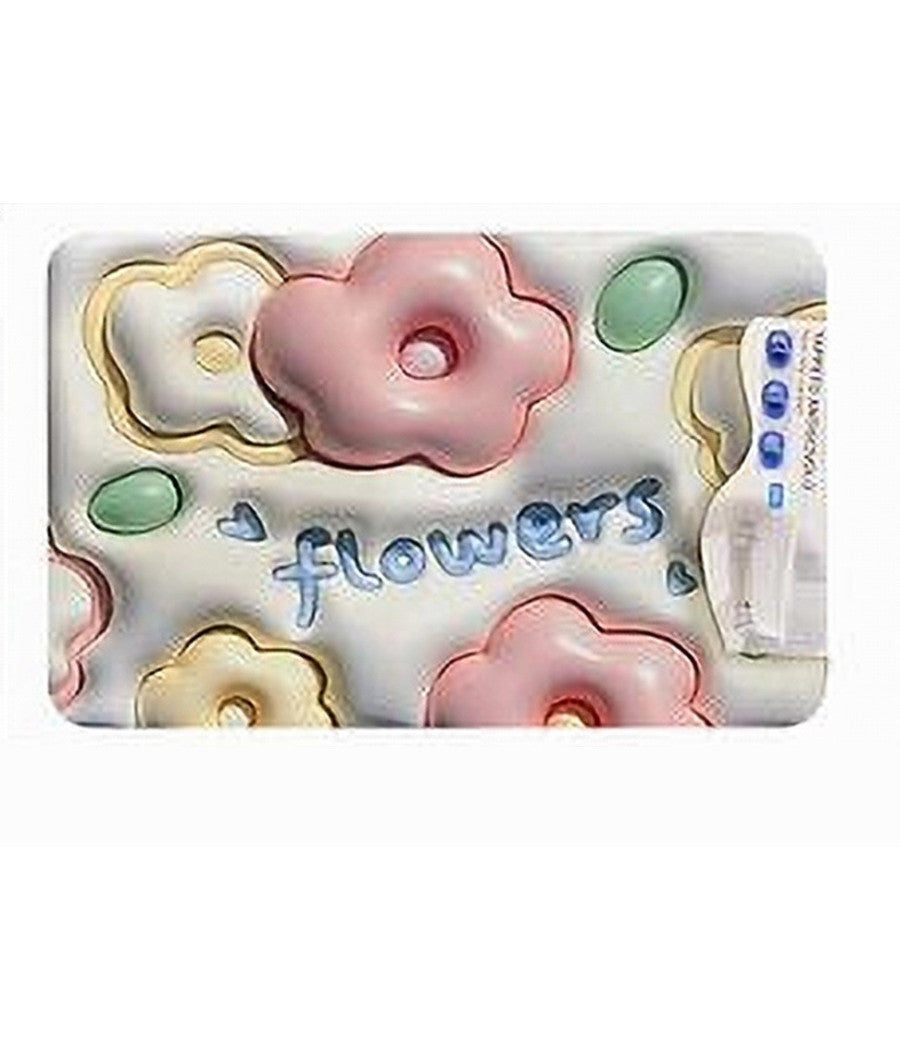 Tappeto 3d Bagno Antiscivolo Asciugatura Rapida Morbido Assorbente 38x58cm 87223         