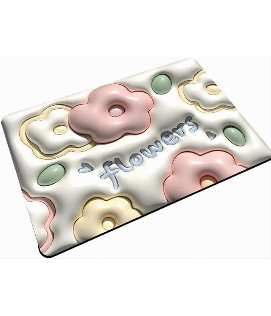 Tappeto 3d Bagno Antiscivolo Asciugatura Rapida Morbido Assorbente 38x58cm 87223         