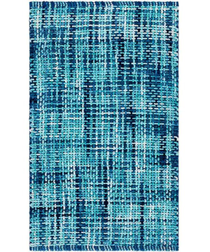 Parure tappeti bagno CRAZY BLU (1 pz cm.45x75 + 2 pz cm.40x45) in micorfibra misto cotone, morbidi antiscivolo lavabili in lavatrice, tappetini lavello sanitari