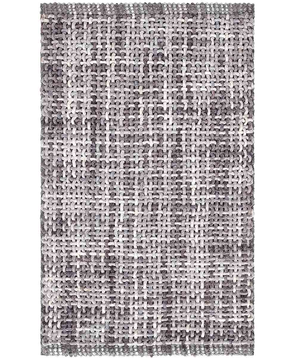 Tappeto bagno CRAZY GRIGIO in micorfibra misto cotone, morbido antiscivolo lavabile in lavatrice, tappetino lavabo sanitari bagno cm.50x80