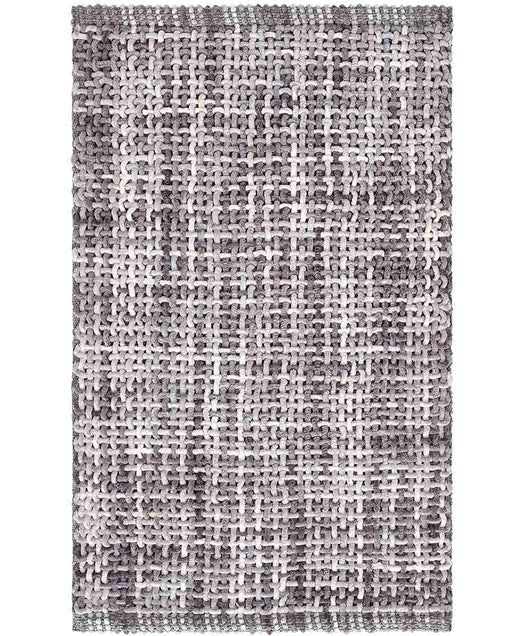 Tappeto bagno CRAZY GRIGIO in micorfibra misto cotone, morbido antiscivolo lavabile in lavatrice, tappetino lavabo sanitari bagno cm.50x80