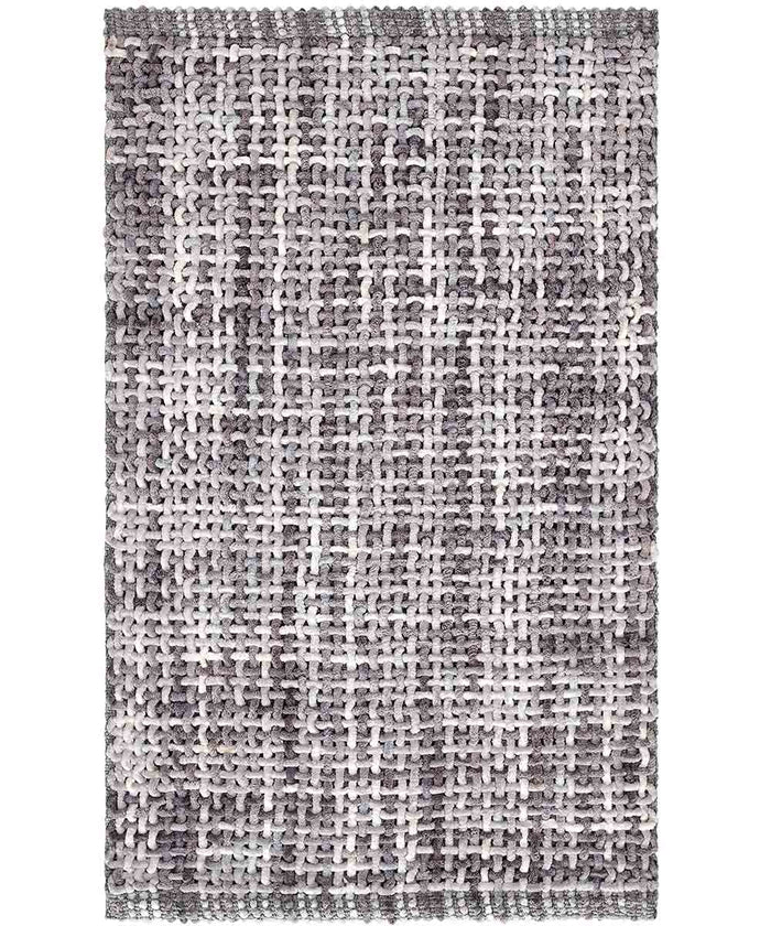 Tappeto bagno CRAZY GRIGIO in micorfibra misto cotone, morbido antiscivolo lavabile in lavatrice, tappetino lavabo sanitari bagno cm.50x80