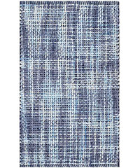 Parure tappeti bagno CRAZY AZZURRO (1 pz cm.45x75 + 2 pz cm.40x45) in micorfibra misto cotone, morbidi antiscivolo lavabili in lavatrice, tappetini lavello sanitari