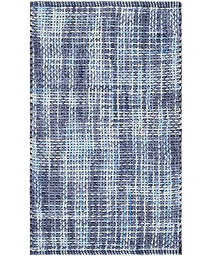 Parure tappeti bagno CRAZY AZZURRO (1 pz cm.45x75 + 2 pz cm.40x45) in micorfibra misto cotone, morbidi antiscivolo lavabili in lavatrice, tappetini lavello sanitari