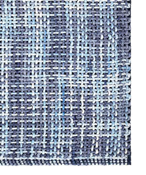 Parure tappeti bagno CRAZY AZZURRO (1 pz cm.45x75 + 2 pz cm.40x45) in micorfibra misto cotone, morbidi antiscivolo lavabili in lavatrice, tappetini lavello sanitari