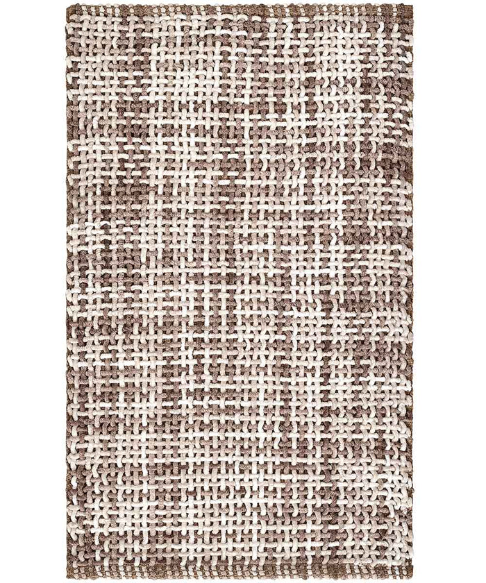 PARURE tappeti bagno CRAZY TORTORA in micorfibra misto cotone, morbidi antiscivolo lavabili in lavatrice, tappetini lavabo sanitari (1 pz cm.45x75 + 2 pz cm.40x45)