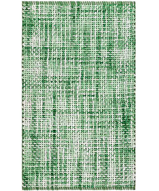 Tappeto bagno CRAZY VERDE in micorfibra misto cotone, morbido antiscivolo lavabile in lavatrice, tappetino lavabo sanitari bagno cm.60x120